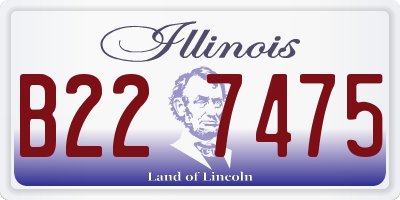 IL license plate B227475