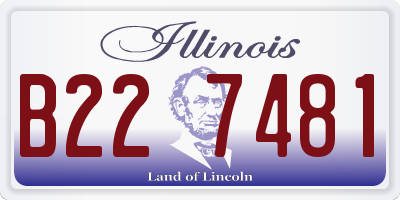 IL license plate B227481