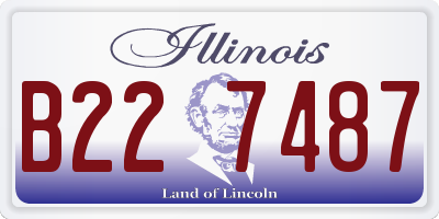 IL license plate B227487