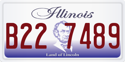 IL license plate B227489