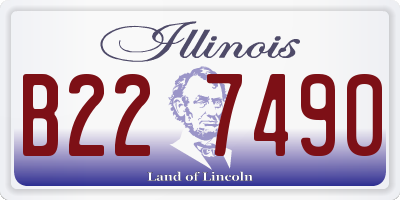 IL license plate B227490