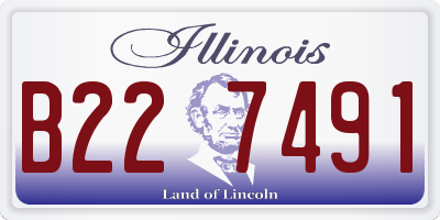 IL license plate B227491