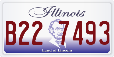 IL license plate B227493