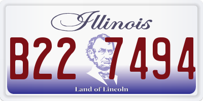 IL license plate B227494