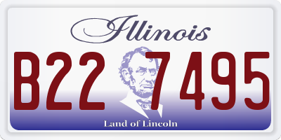 IL license plate B227495