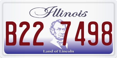 IL license plate B227498