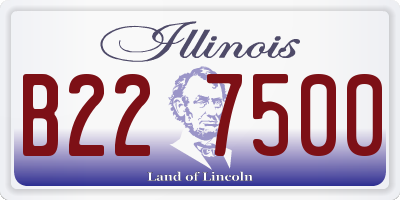 IL license plate B227500