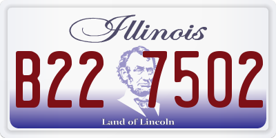 IL license plate B227502