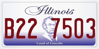 IL license plate B227503