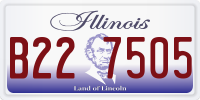 IL license plate B227505
