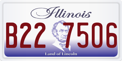 IL license plate B227506