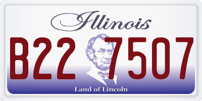 IL license plate B227507