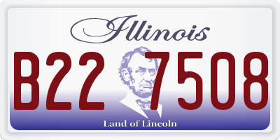 IL license plate B227508