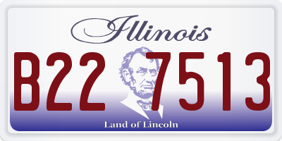 IL license plate B227513
