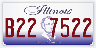 IL license plate B227522