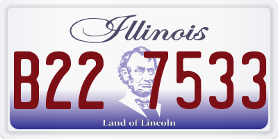 IL license plate B227533