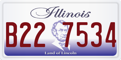 IL license plate B227534