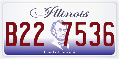 IL license plate B227536
