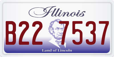 IL license plate B227537