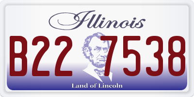 IL license plate B227538