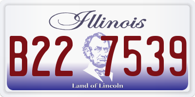 IL license plate B227539