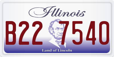 IL license plate B227540