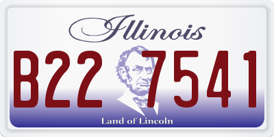 IL license plate B227541