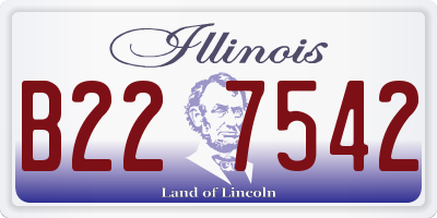 IL license plate B227542