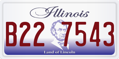 IL license plate B227543