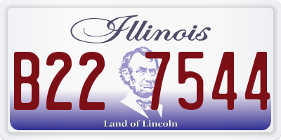 IL license plate B227544