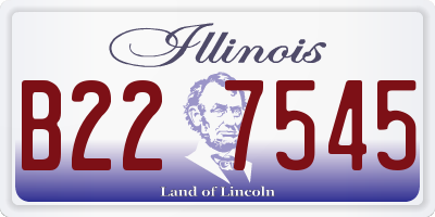 IL license plate B227545