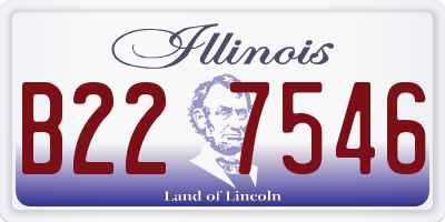 IL license plate B227546