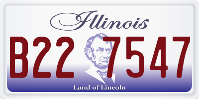 IL license plate B227547