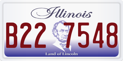 IL license plate B227548