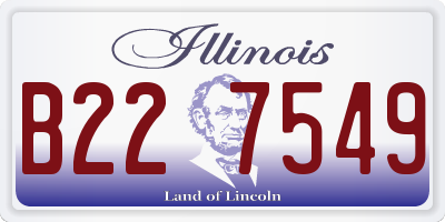 IL license plate B227549
