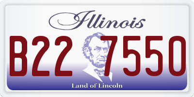 IL license plate B227550