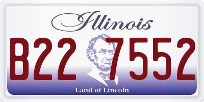 IL license plate B227552