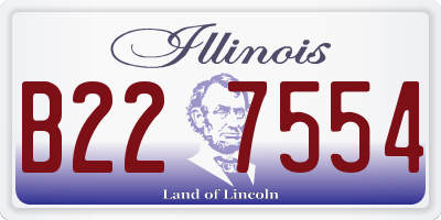 IL license plate B227554