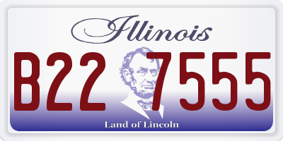 IL license plate B227555