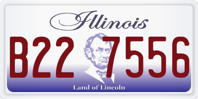 IL license plate B227556