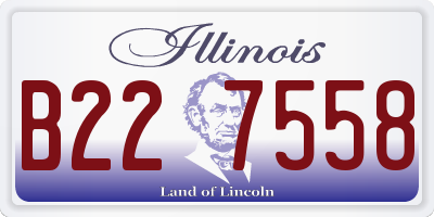 IL license plate B227558
