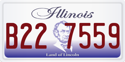 IL license plate B227559