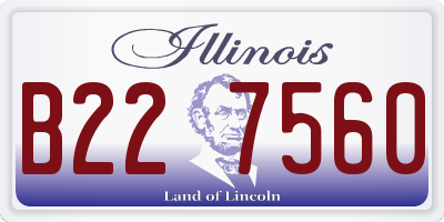 IL license plate B227560