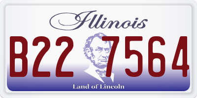 IL license plate B227564