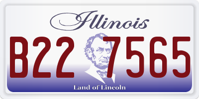 IL license plate B227565