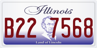 IL license plate B227568
