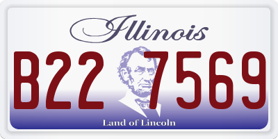IL license plate B227569
