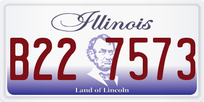 IL license plate B227573