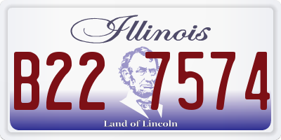 IL license plate B227574