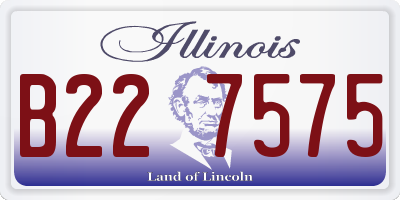 IL license plate B227575